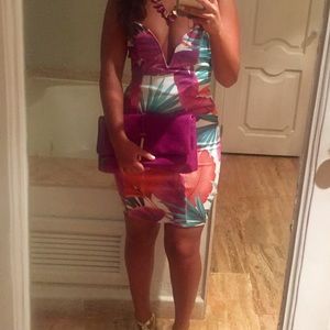 Strapless floral dress